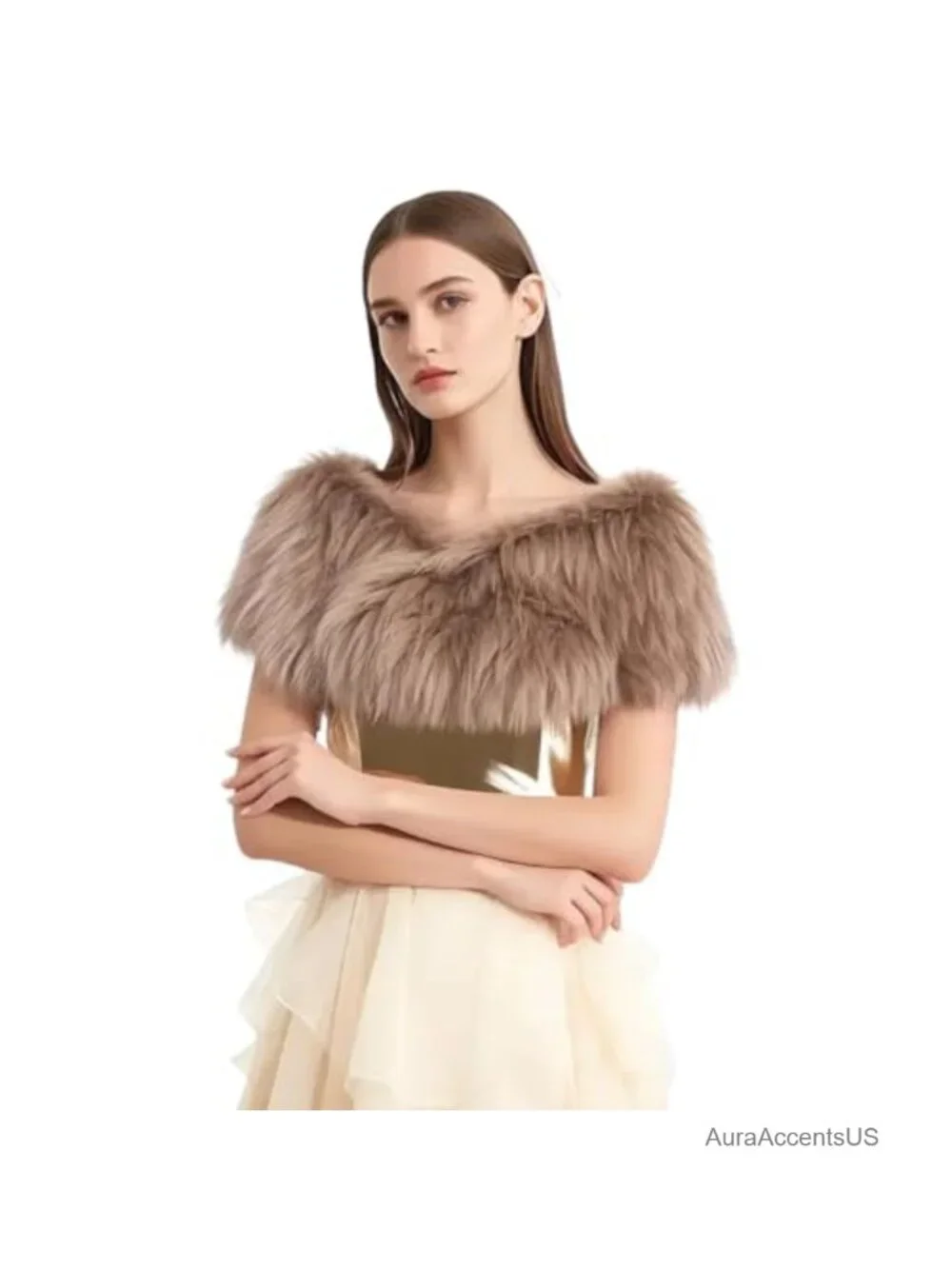 Faux Fur Collar Scarf Wrap Shawl Winter Warm Stole Neck Warmer